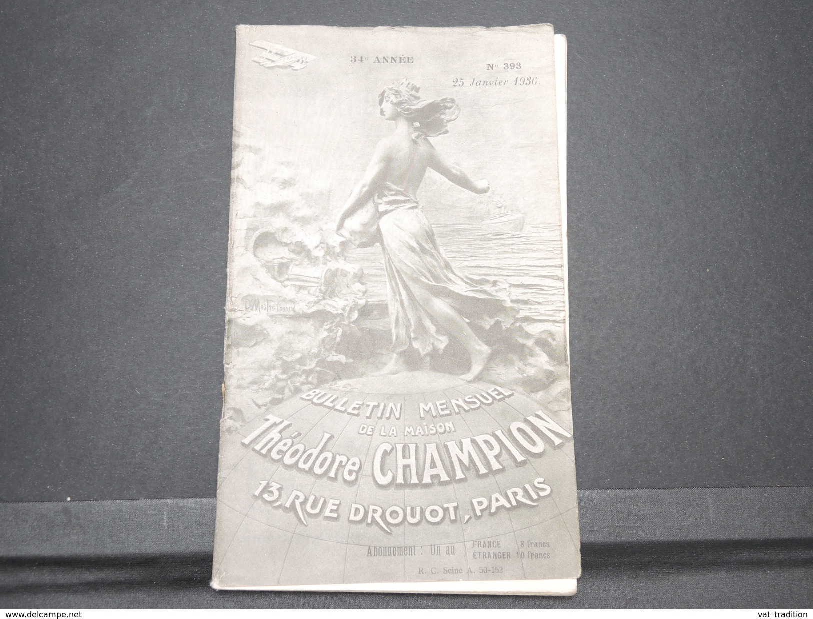 FRANCE - Bulletin Mensuel De La Maison Champion En 1936 - L 7988 - Cataloghi Di Case D'aste