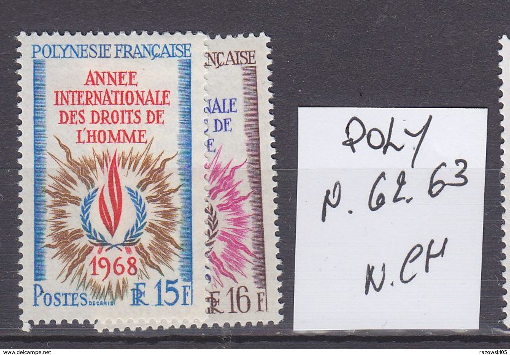 FRANCE. TIMBRE. COLONIE. DOM TOM. . POLYNÉSIE. N°......62 ET 63 - Neufs