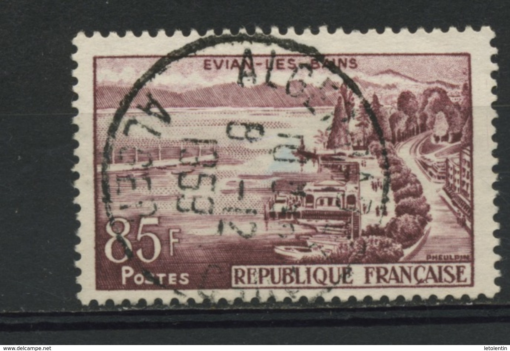 FRANCE - EVIAN - N° Yvert 1193 Belle Obliteration Ronde De "ALGER" De 1959 - Usati