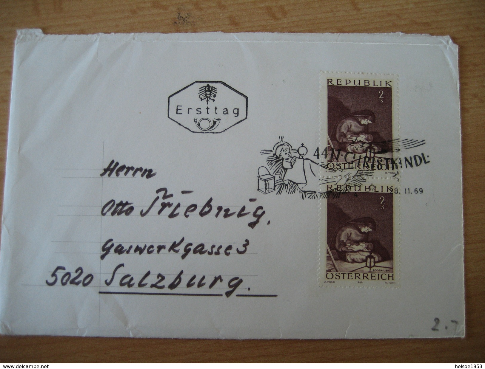 Österreich- Christkindl 28.11.1969 FDC Beleg - Lettres & Documents