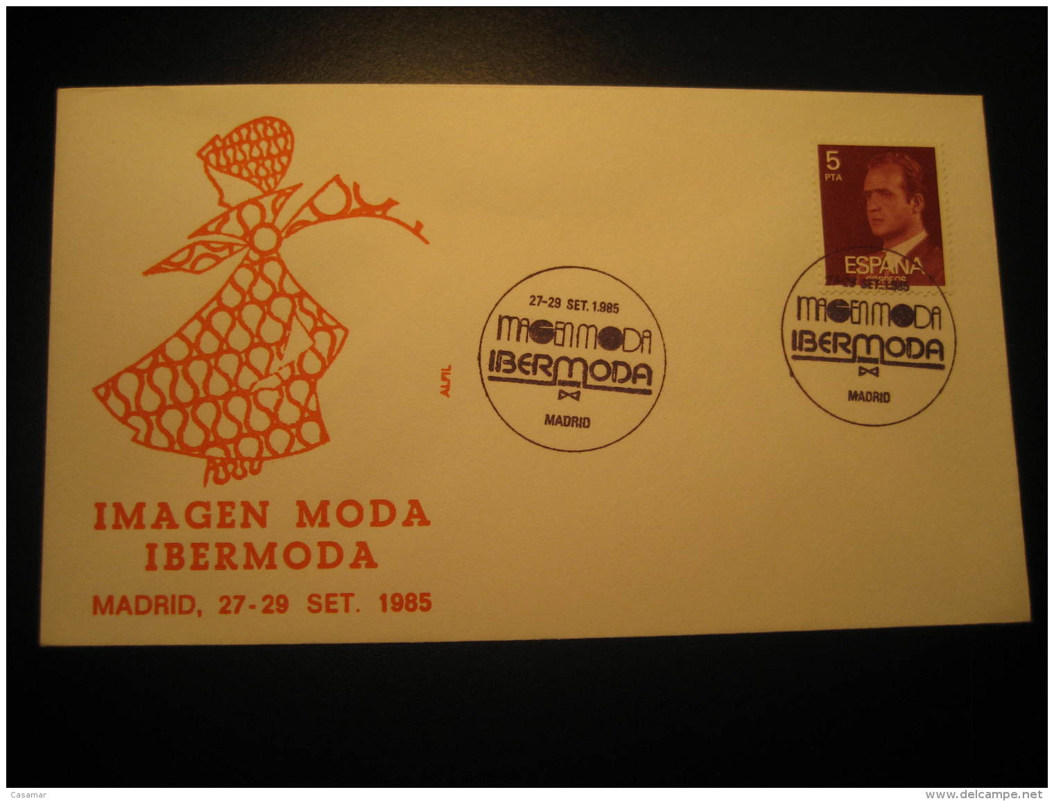 IMAGEN MODA IBERMODA Textile Fashion MADRID 1985 Cancel Cover SPAIN - Textiles