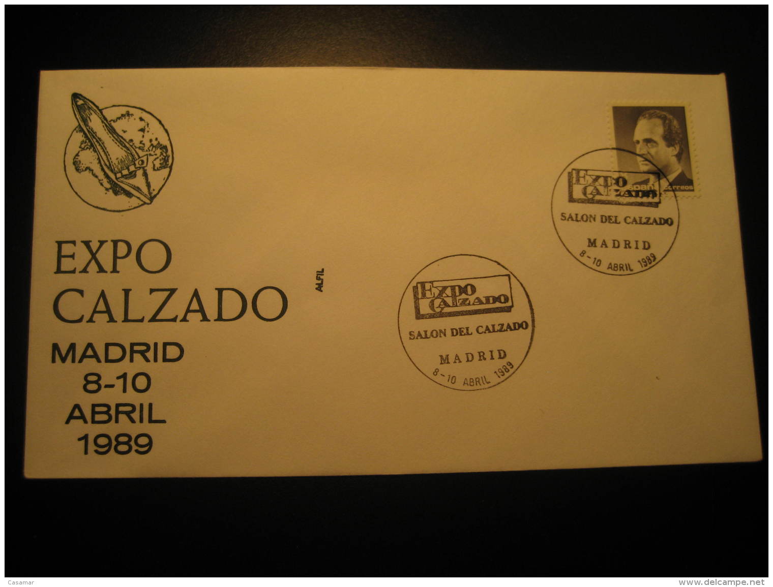 EXPO CALZADO Shoes Footwear Shod Textile Fashion MADRID 1989 Cancel Cover SPAIN - Tessili