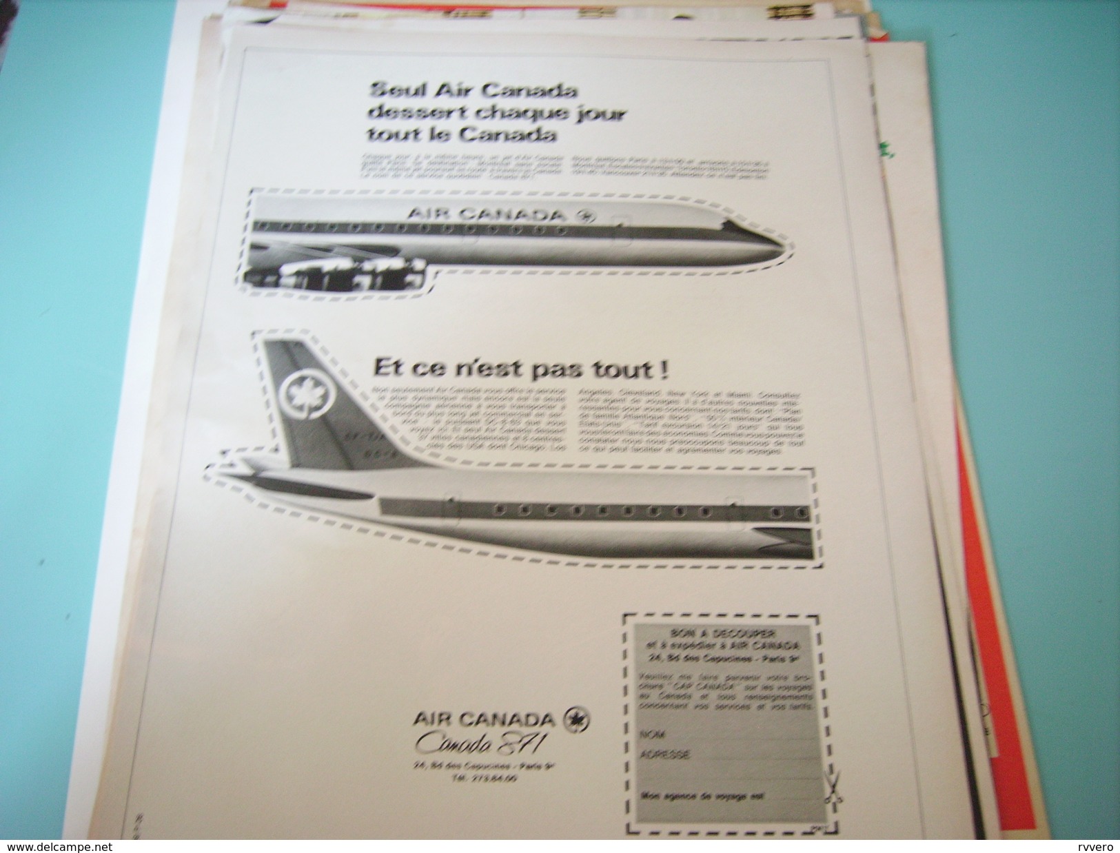 ANCIENNE PUBLICITE AIR CANADA 1969 - Advertenties