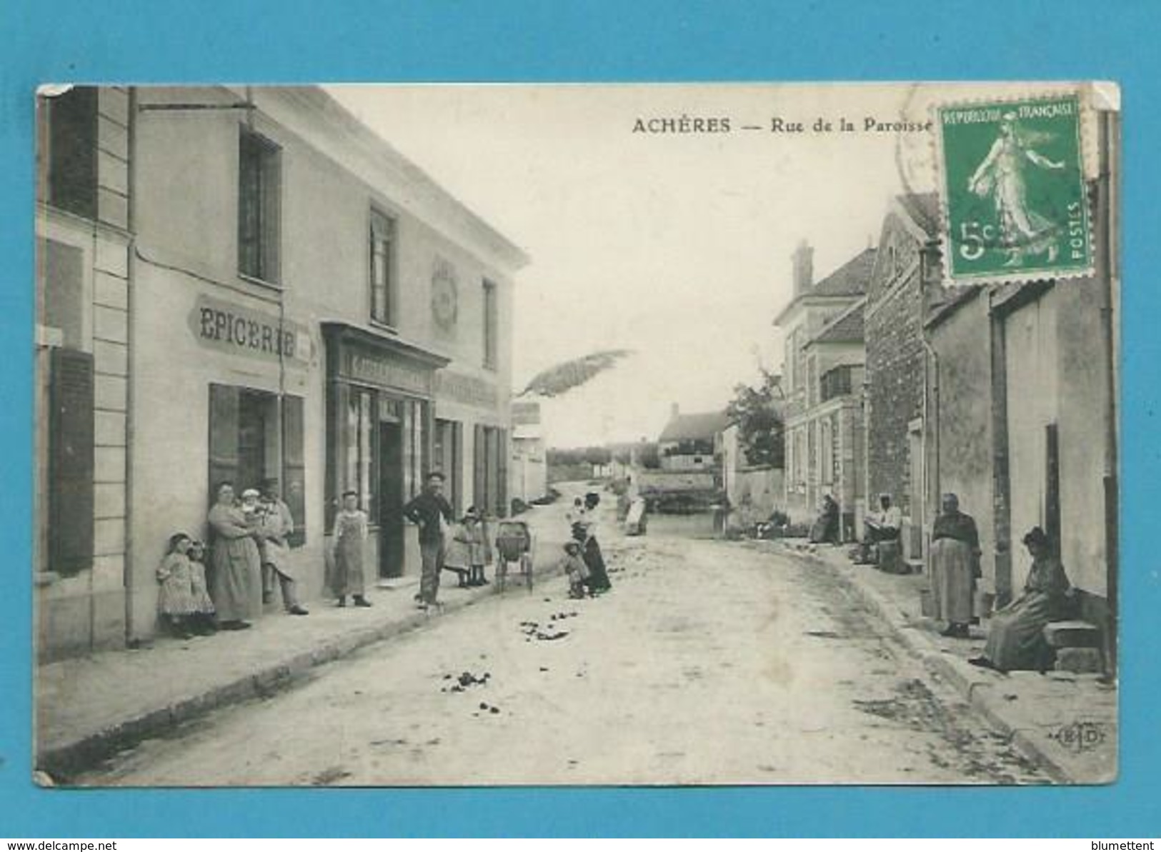 CPA Commerces Rue De La Paroisse ACHERES 78 - Acheres