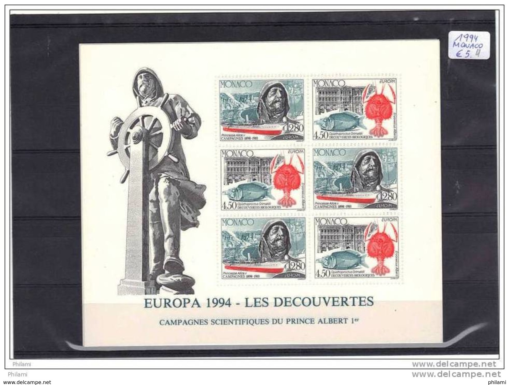 MONACO EUROPA CEPT 1994 ** MNH. - Blocks & Sheetlets