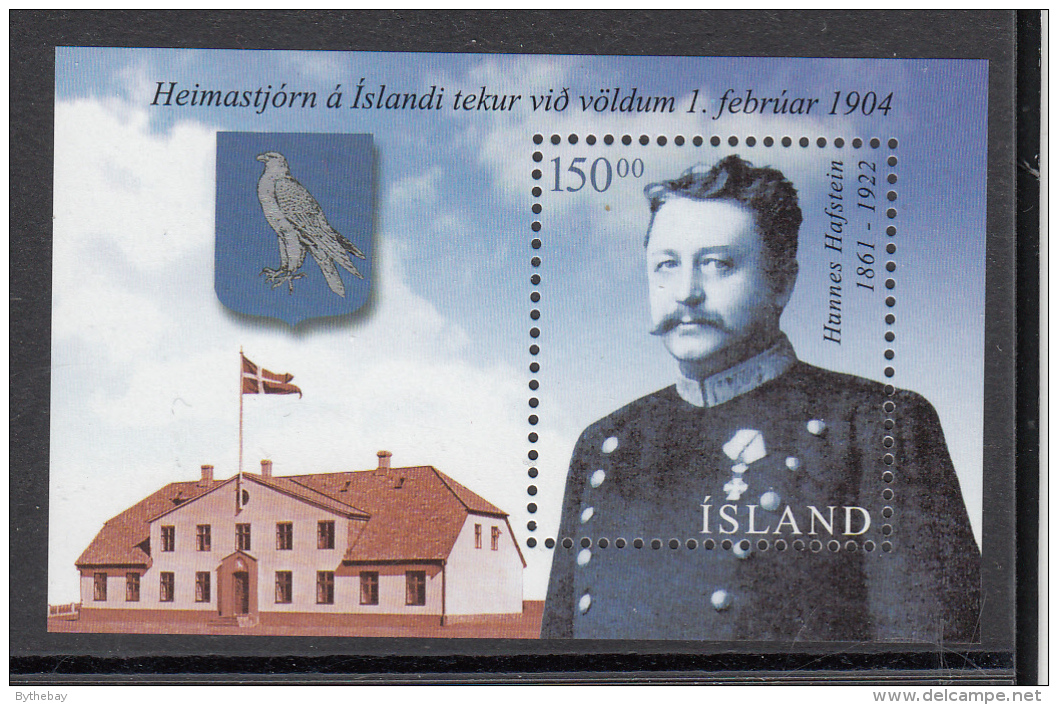 Iceland MNH 2004 Scott #1007a Souvenir Sheet Centenary Icelandic Home Rule - Neufs