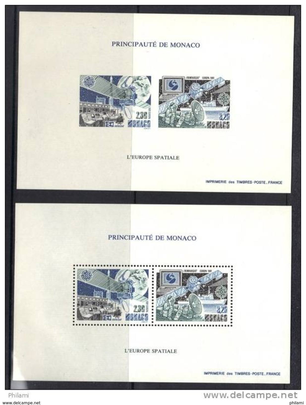 EUROPA, CEPT, 1991, MONACO, Bloc Spécial BS14 Dentelé Et Non Dentelé.  ** MNH. (726) - Blocks & Sheetlets