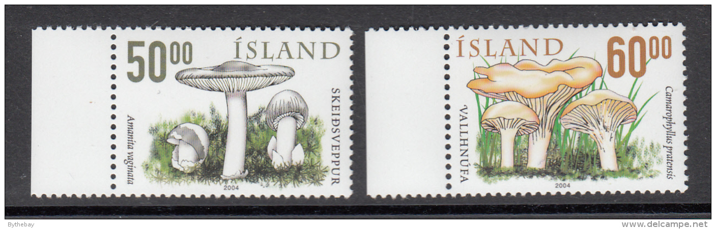 Iceland MNH 2004 Scott #1021-#1022 Set Of 2 Mushrooms - Nuevos