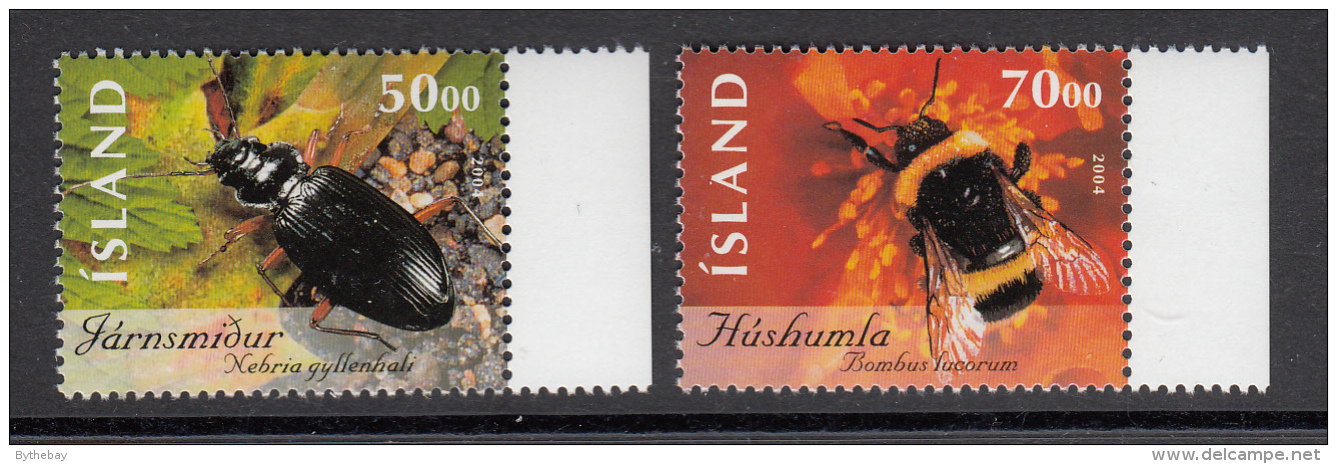 Iceland MNH 2004 Scott #1027-#1028 Set Of 2 Insects - Unused Stamps