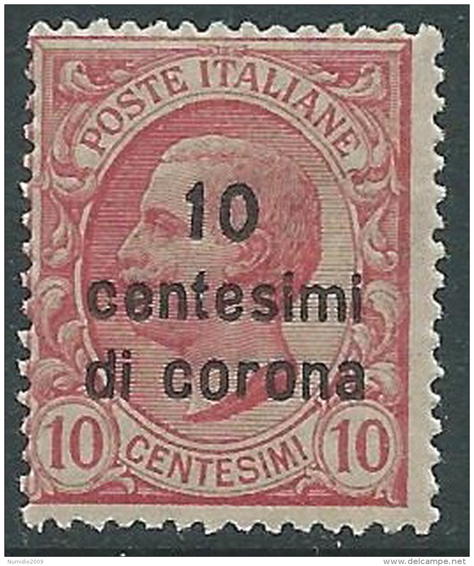 1921-22 DALMAZIA EFFIGIE 10 H MNH ** - Z2-6 - Dalmatia