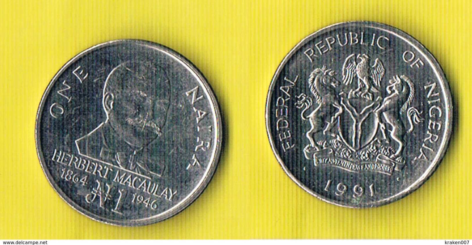 Nigeria 1 Naira 1991 - Nigeria