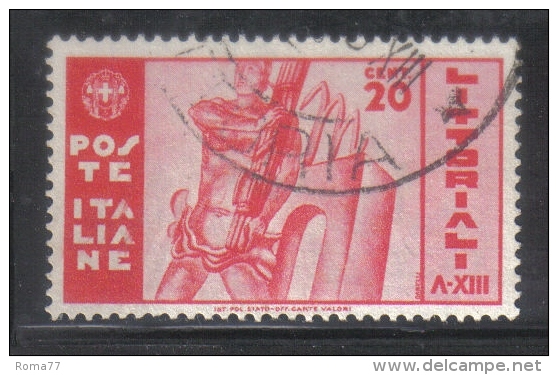 3RG686 - REGNO 1935 , 20 Cent N. 377  . Littoriali - Usati