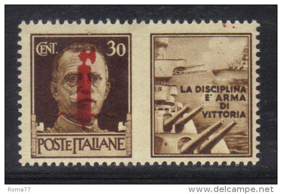 Z995 - RSI , Propaganda Di Guerra " La Disciplina è Arma Di Vittoria" : Il 30 Cent Bruno ** MNH - Kriegspropaganda