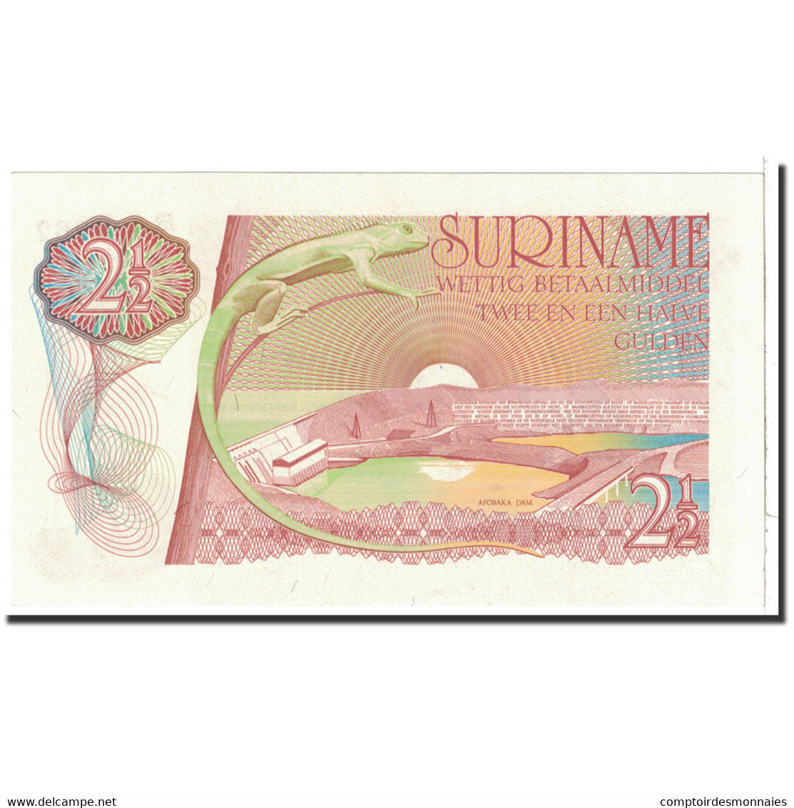 Billet, Surinam, 2 1/2 Gulden, 1985, 1985-01-01, KM:119a, NEUF - Surinam