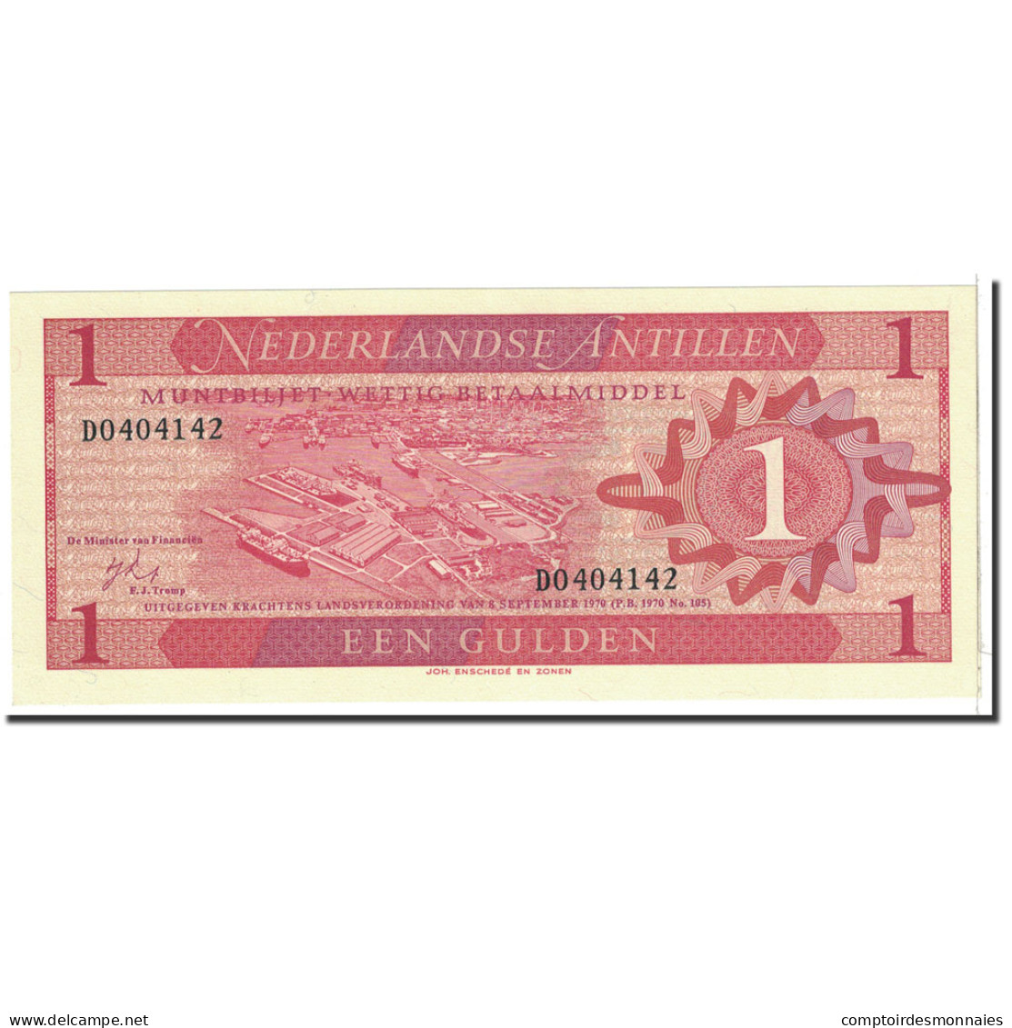 Billet, Netherlands Antilles, 1 Gulden, 1970, 1970-09-08, KM:20a, NEUF - Antillas Neerlandesas (...-1986)