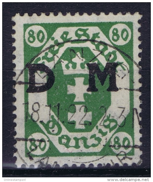 Deutsche Reich: Danzig Mi Nr DM 16 Gestempelt/used/obl. Signed/ Signé/signiert - Dienstzegels