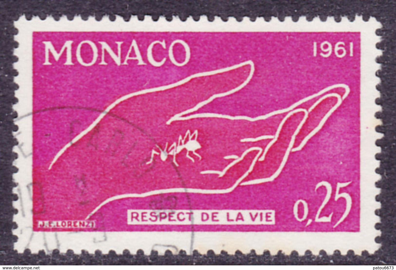 MONACO 1961 Respect Of Life (YT 554 Mi 509) Used - Oblitérés