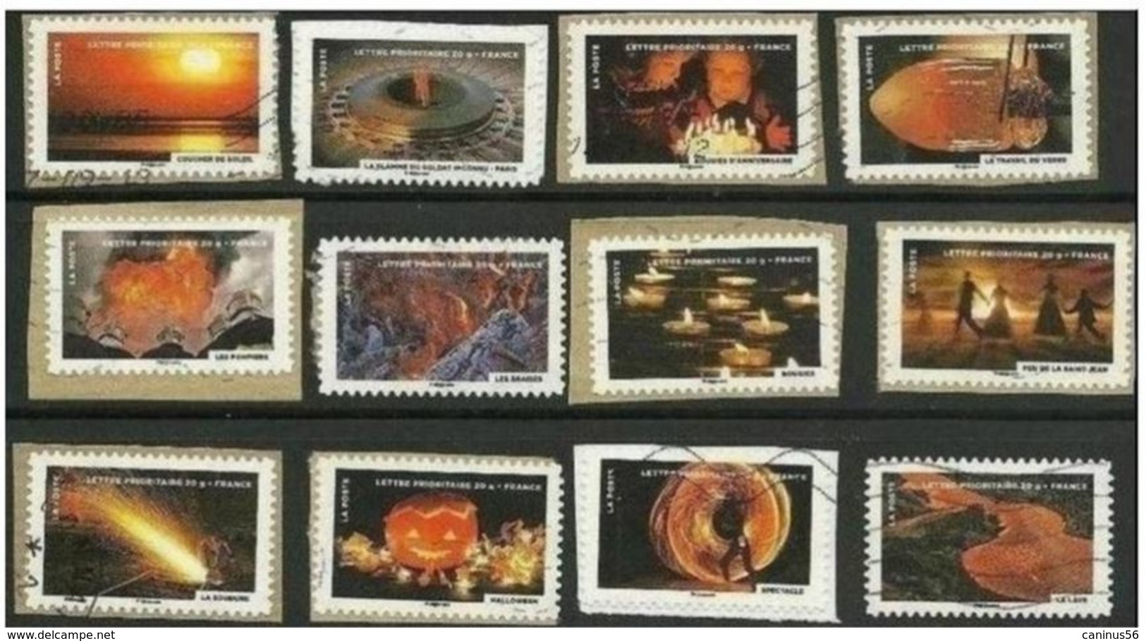 Adh 0751 752 753 754 755 756 757 758 759 760 761 762 - Le Timbre Fête Le Feu - 2012 - Used Stamps