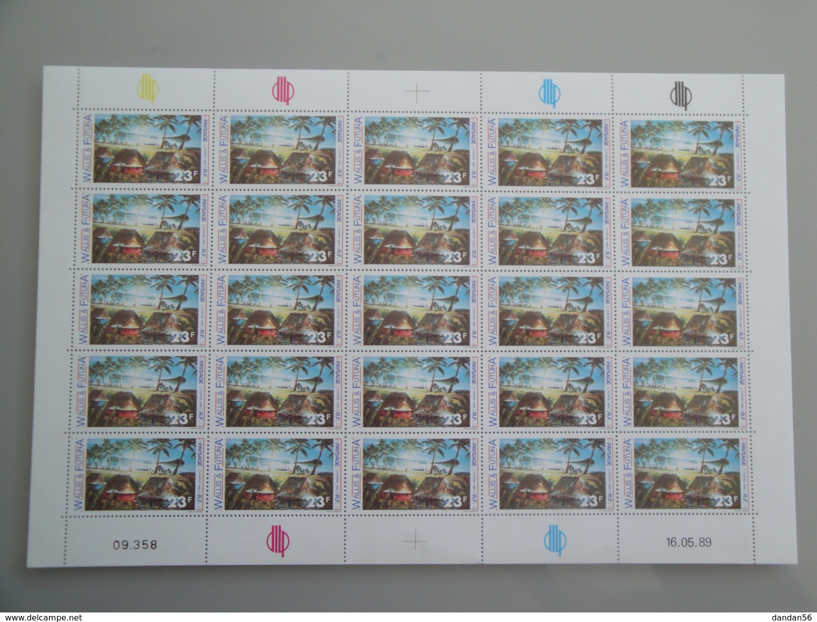 1989 Wallis Et Futuna Yvert  392 ** Paysage Landscape  Scott 387  Michel 572 SG 553 La Feuille - Neufs