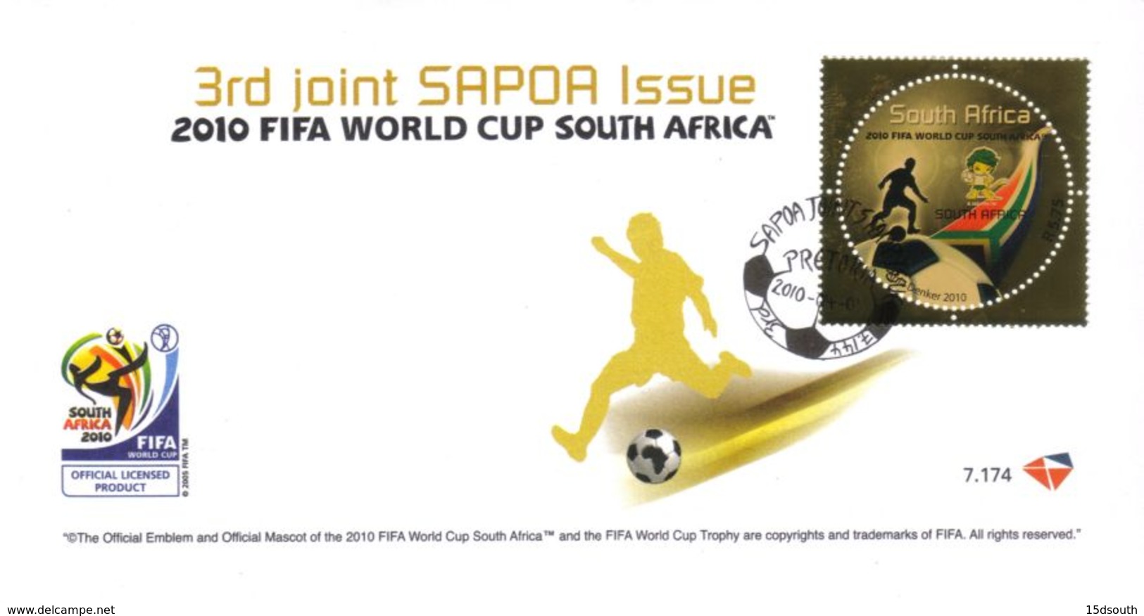 South Africa - 2010 3rd SAPOA Joint Issue FIFA World Cup FDC (1st Issue) - 2010 – Südafrika