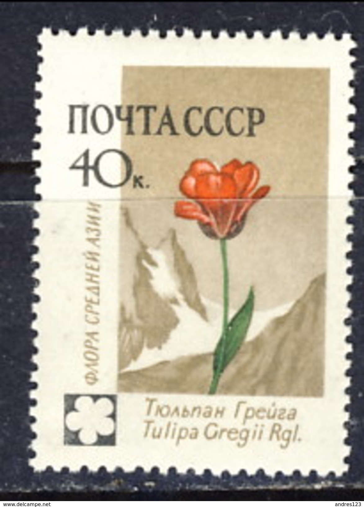 USSR 1960, Mi 2421** - Flowers Of USSR - Unused Stamps