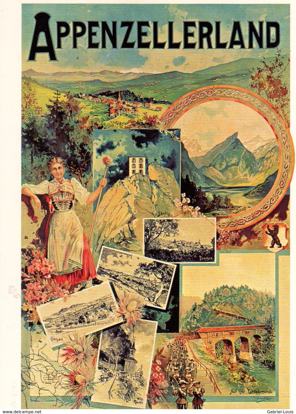 REPRODUCTION Plakat Für Verkehrsvereine Appenzellerland, 1908 Appenzell - Autres & Non Classés