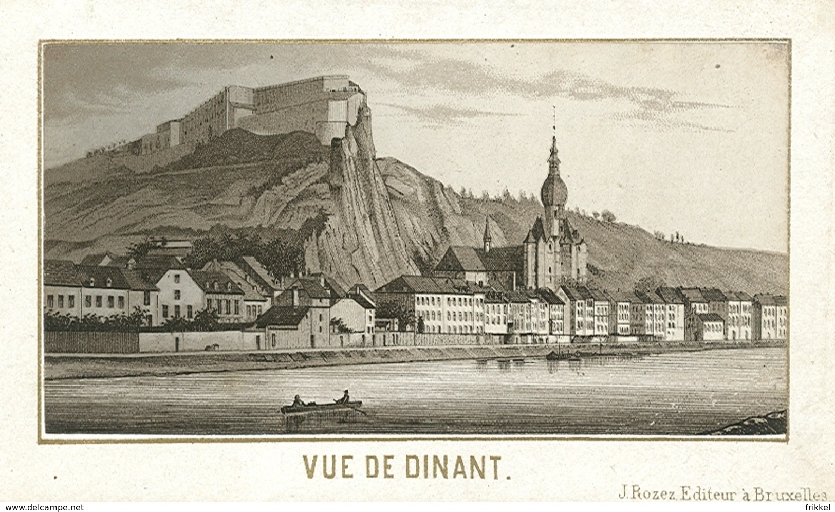 Foto/druk Op Hard Karton Photo (6,5 X 11cm) Vue De Dinant (J Rozez Editeur à Bruxelles) - Dinant