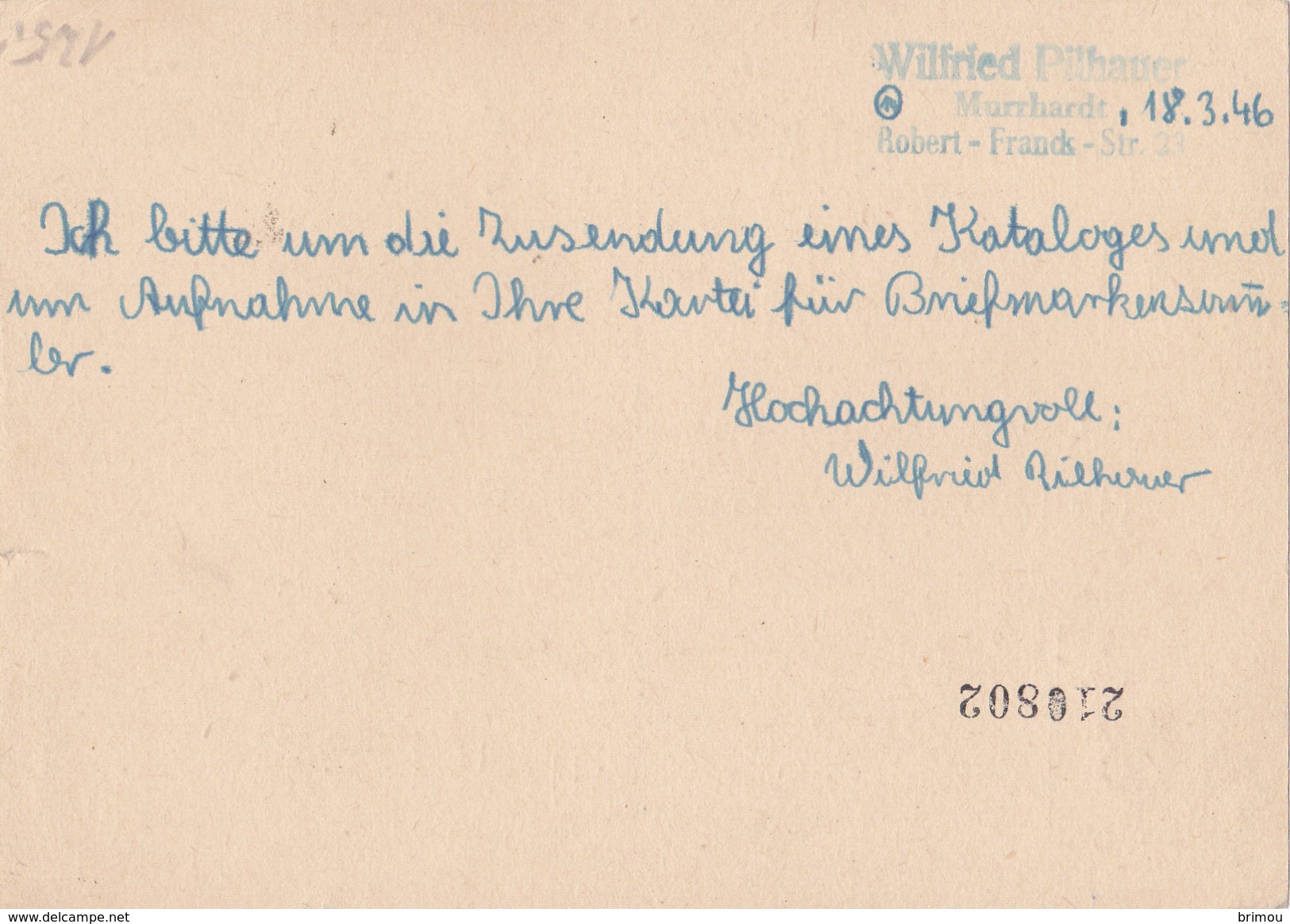 Poste Carte Military Censor Allemagne, Scan R/V. - Used Stamps