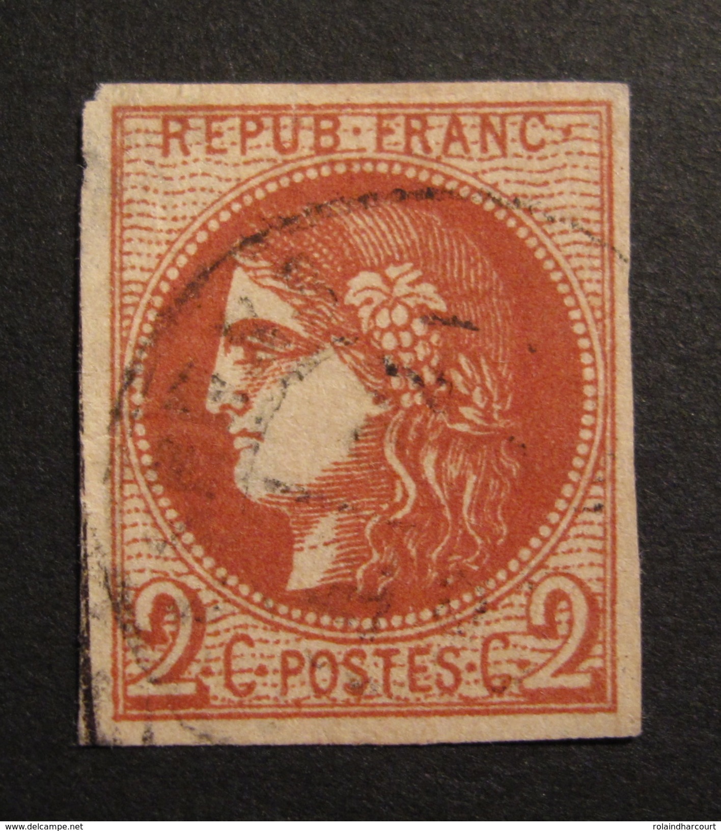 LOT GD/442 - CERES EMISSION DE BORDEAUX N°40Ba Rouge Brique - CàD - Cote : 900,00 &euro; - 1870 Emisión De Bordeaux