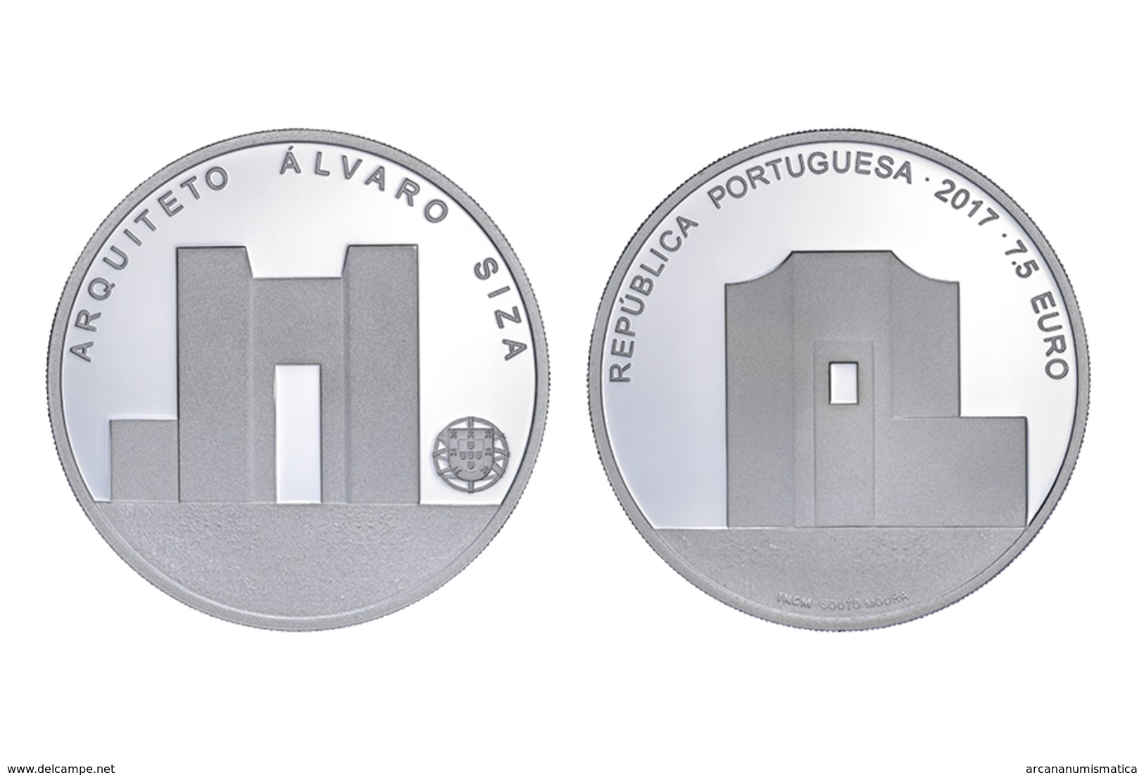 PORTUGAL 7,50&euro;   2.017  2017  "ARQUITETO ALVARO SIZA"  CU-NI  SC/UNC   T-DL-12.116 - Portugal