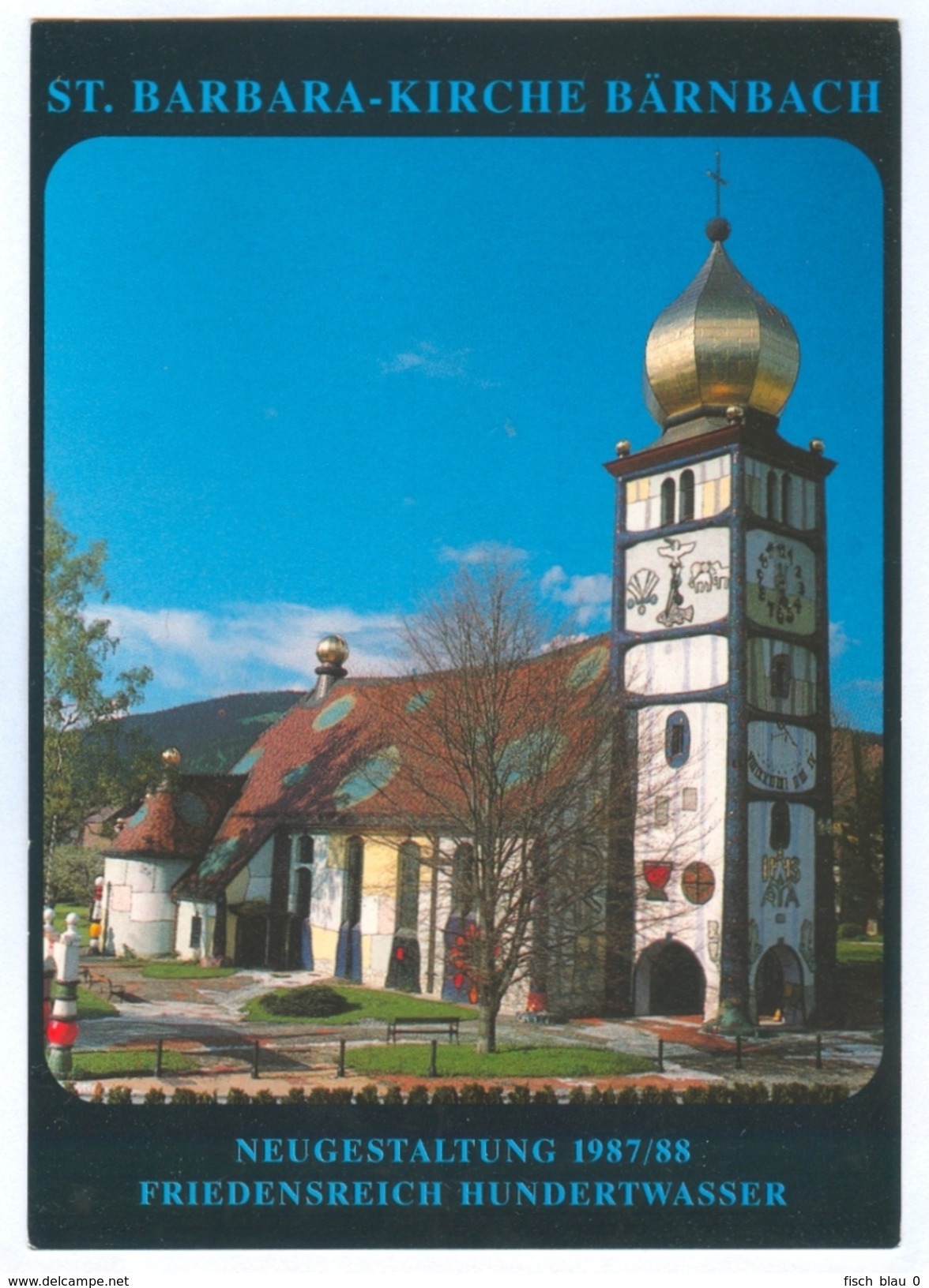 1) AK 8572 Bärnbach St. Barbara-Kirche Baustein 1987-1988 Friedensreich Hundertwasser Steiermark Österreich Church AUT - Voitsberg