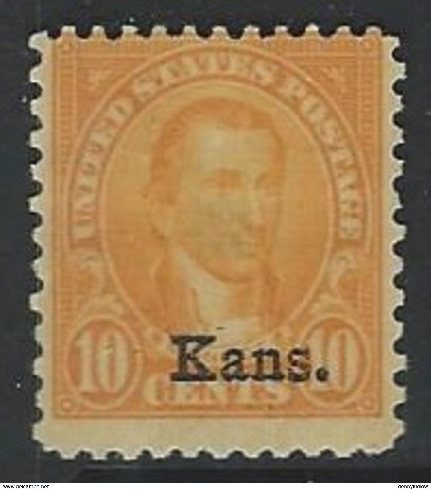 US  1929   Sc#668  10c  KANS Overprint  MLH*  2016 Scott Value $22.50 - Unused Stamps