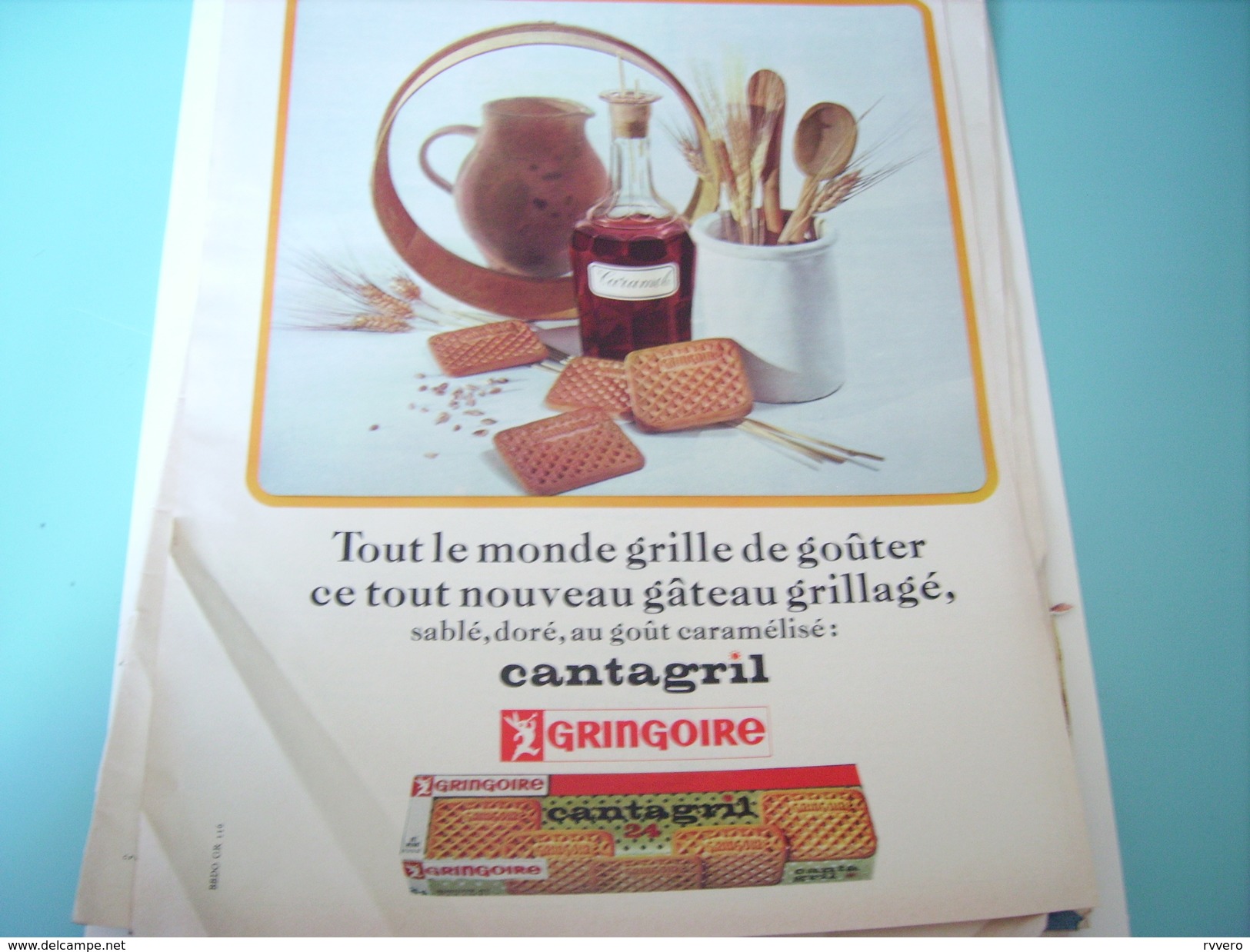 ANCIENNE PUBLICITE BISCUIT GRINGOIRE LE CANTAGRIL 1966 - Affiches