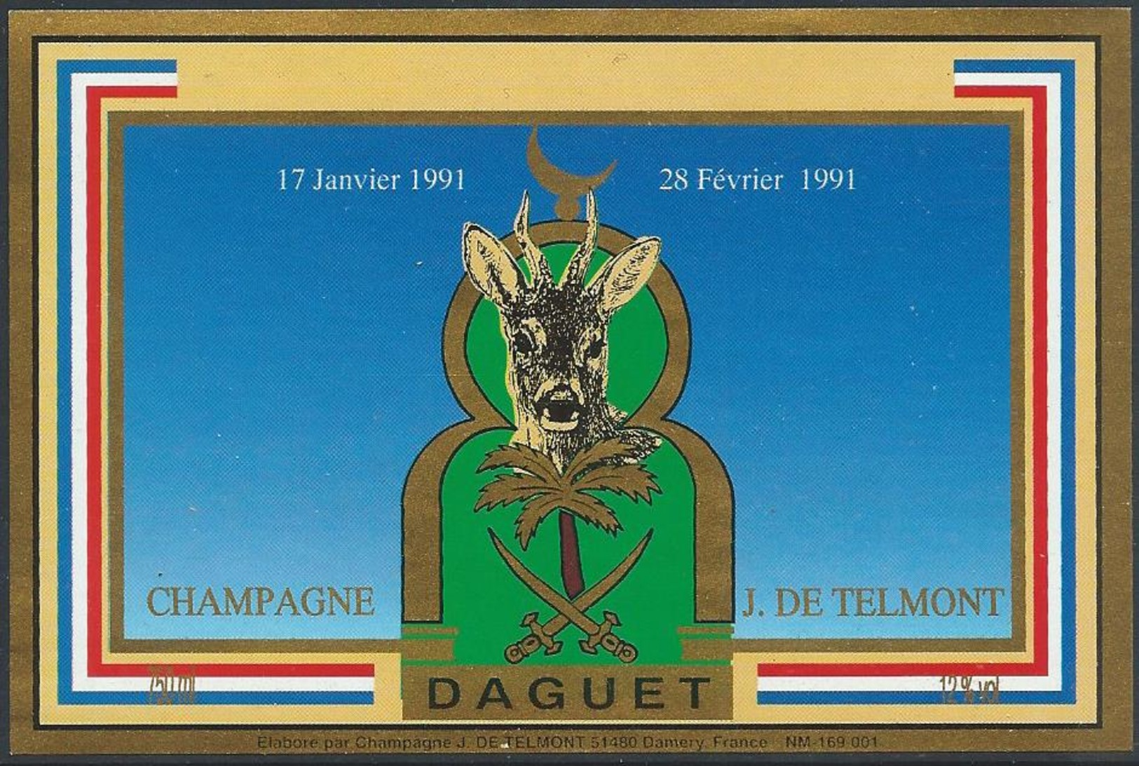 Etiquette CHAMPAGNE Thème Opération Daguet - Champagne