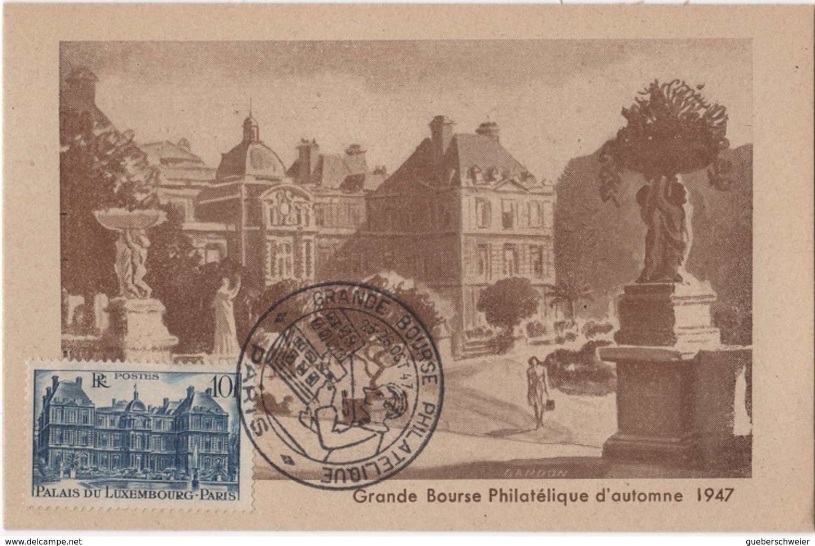 CM 36 - FRANCE Carte Maximum Palais Du Luxembourg Paris 1947 - 1940-1949