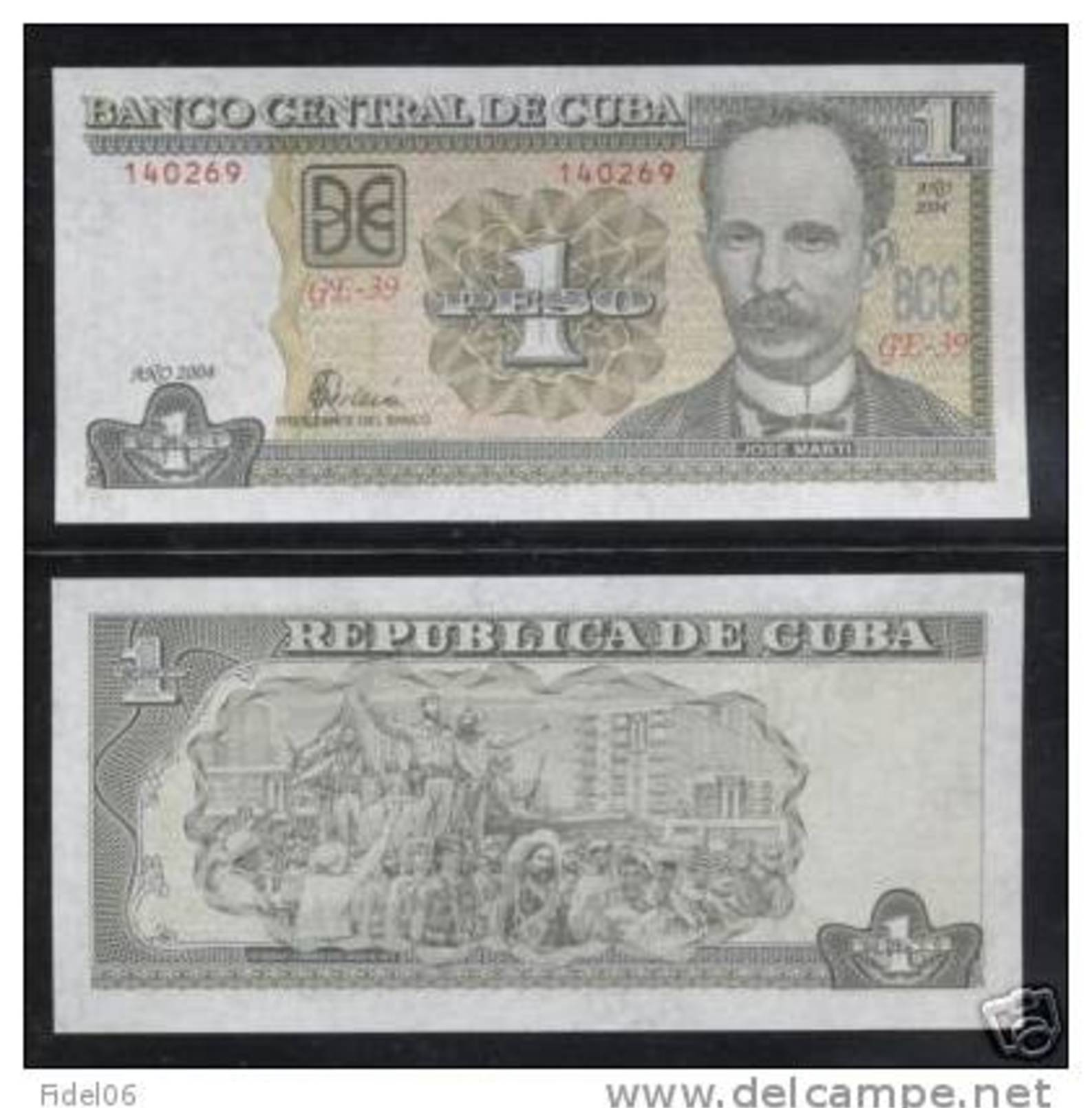 CUBA/KUBA 2004 BANCONOTA 1 PESO FIOR DI STAMPA - Cuba