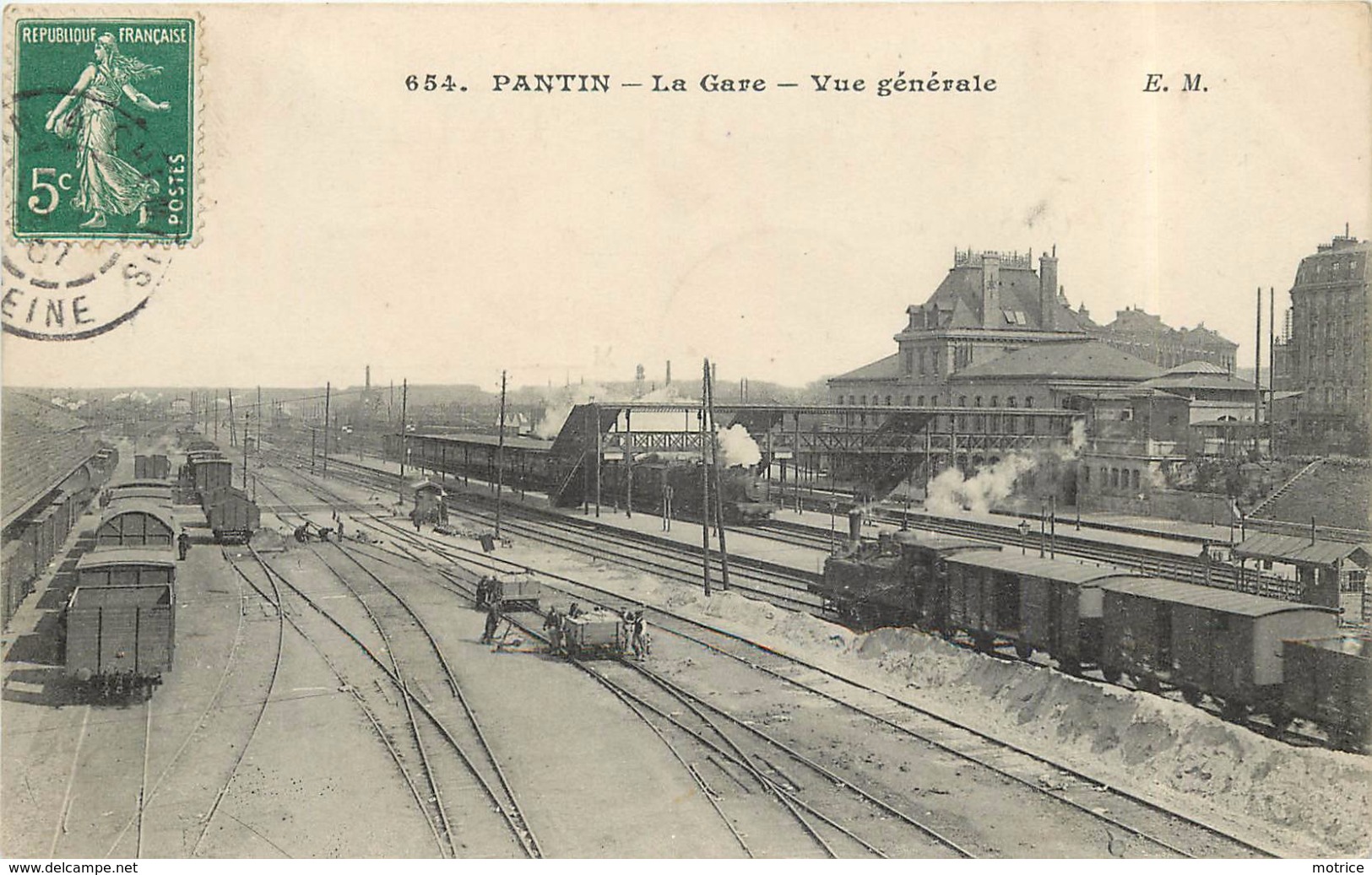 PANTIN - La Gare, Vue Générale. - Gares - Avec Trains