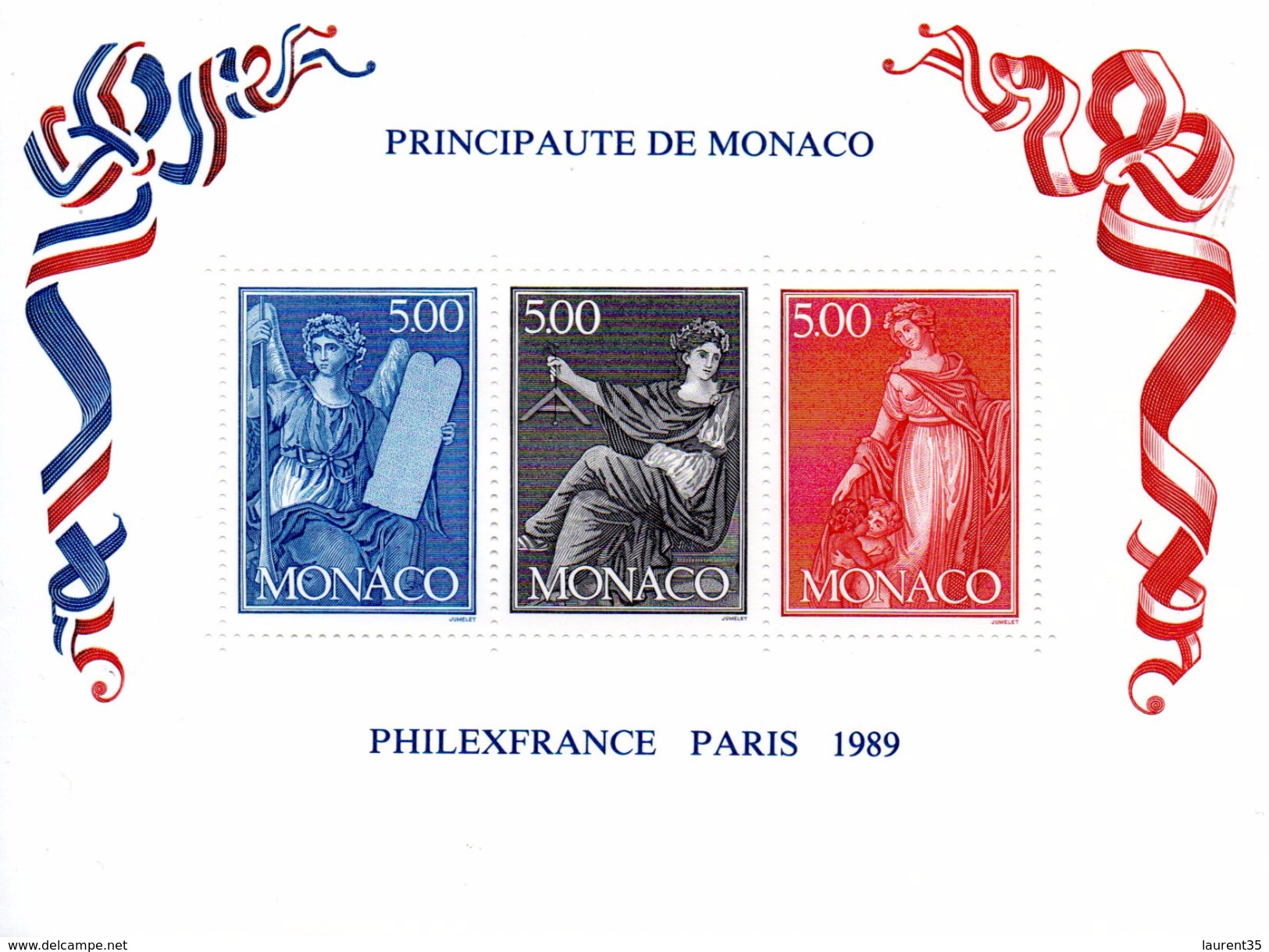 Monaco. Bloc No 47.philexfrance.1989.n** - Blocks & Sheetlets