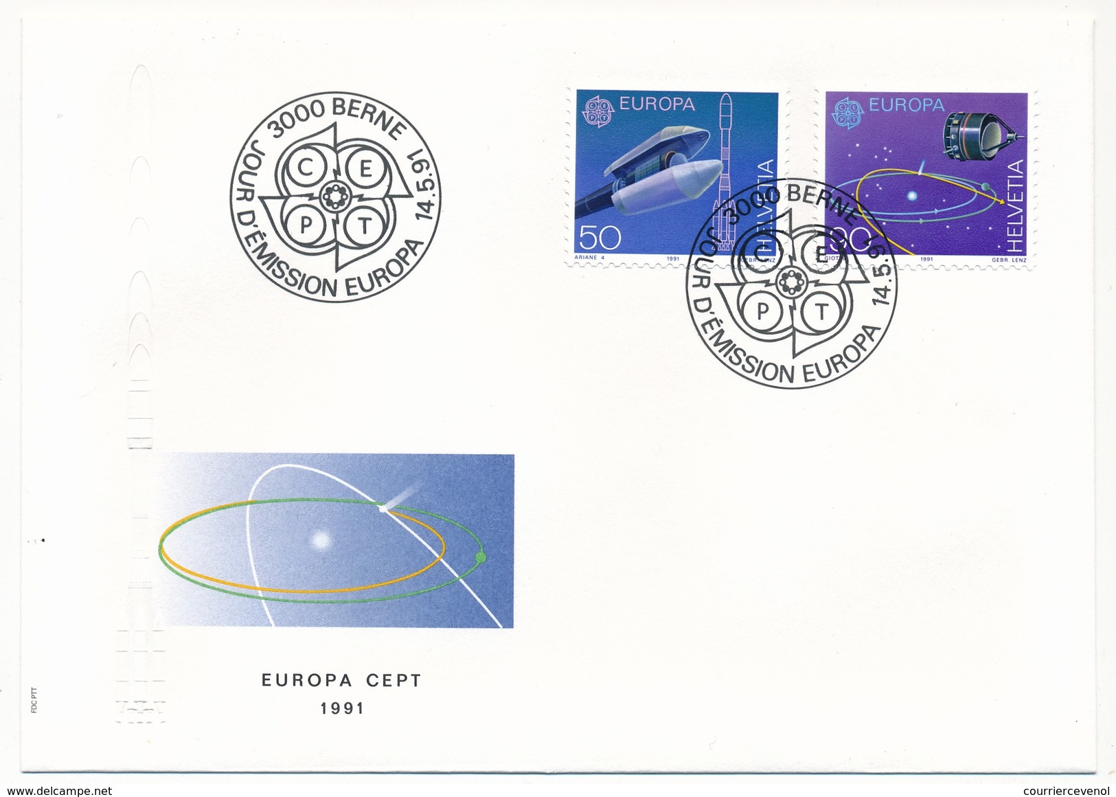 SUISSE - 3 Enveloppes FDC - Europa 1991- Berne - FDC