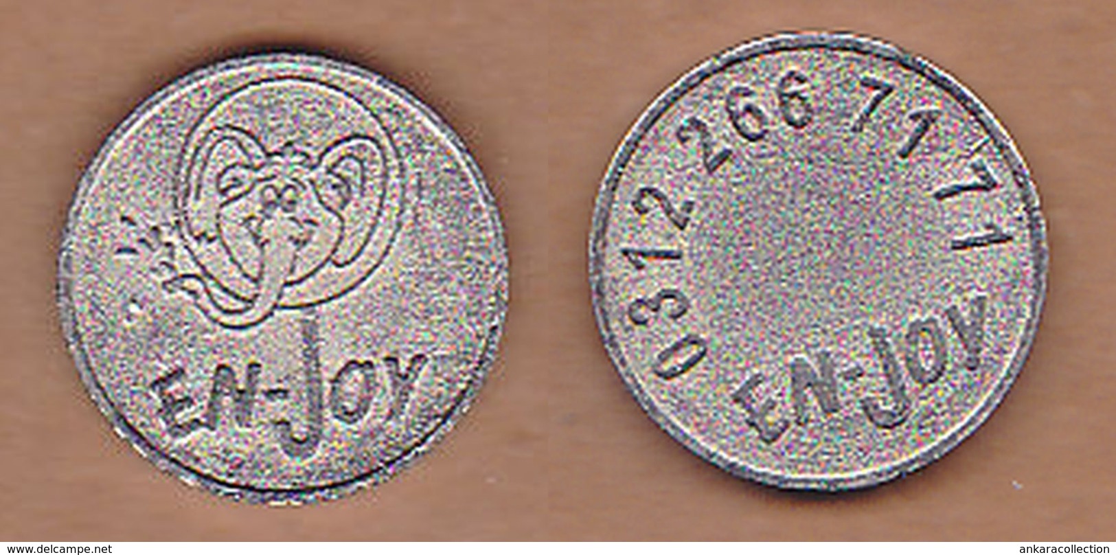 AC - ENJOY GAME AMUSEMENT TOKEN JETON - Monete Allungate (penny Souvenirs)