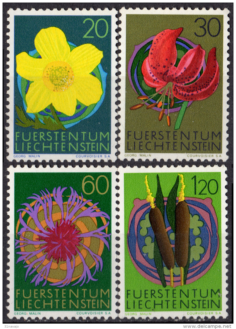 LIECHTENSTEIN - Fleurs 1972 - Ungebraucht