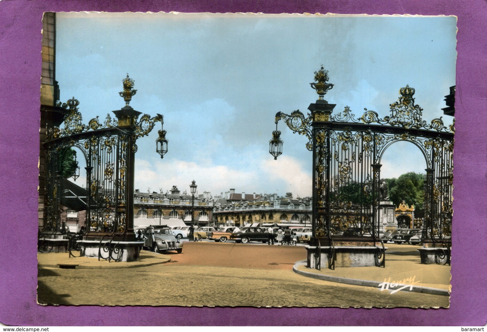 54 NANCY  Les Grilles De Jean Lamour De La Place Stanislas CITROËN 2CV PHANHARD AUTOMOBILES - Nancy