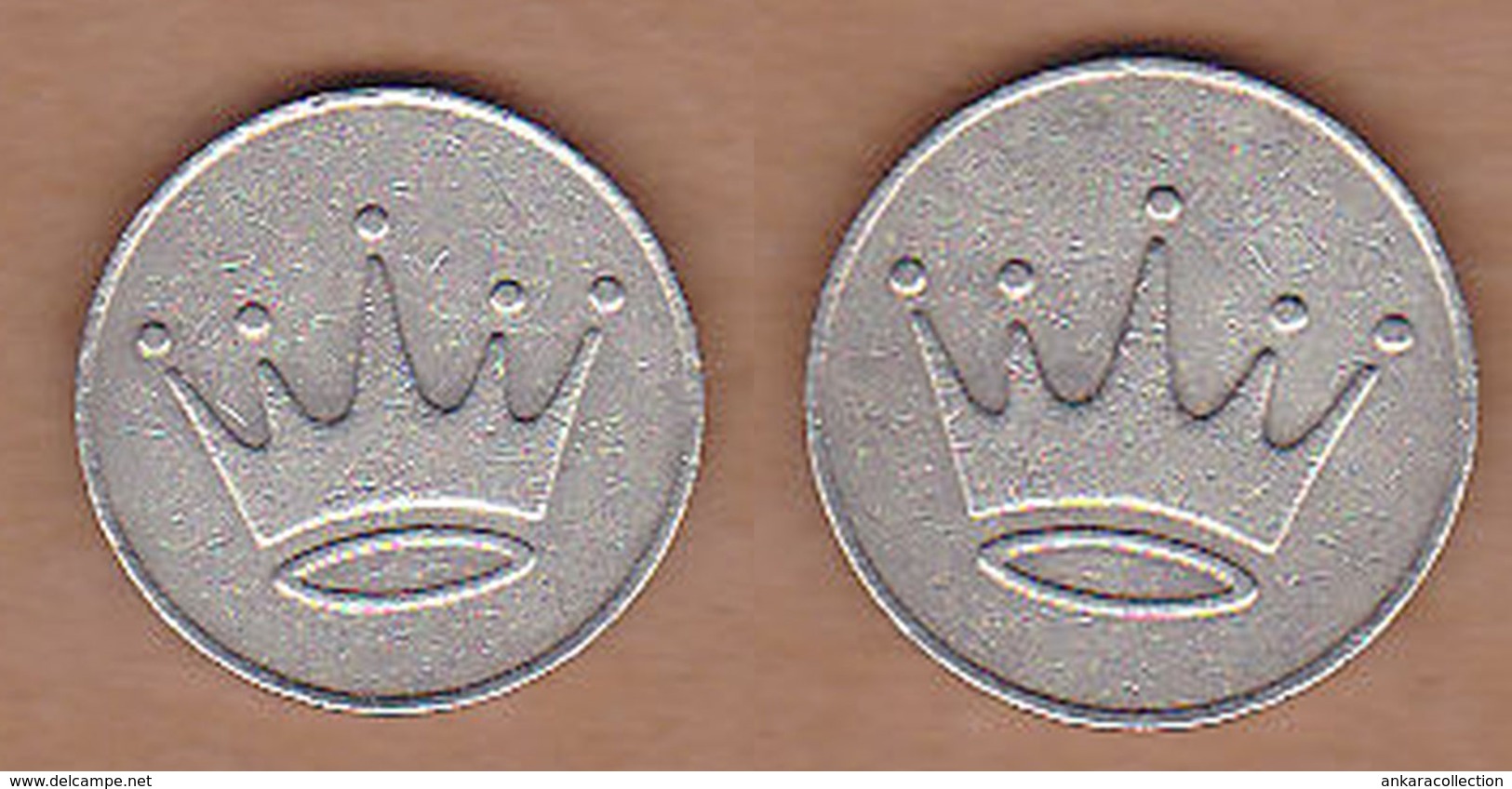 AC - CROWN ILLUSTRATED GAME - AMUSEMENT TOKEN - JETON FROM TURKEY - Pièces écrasées (Elongated Coins)