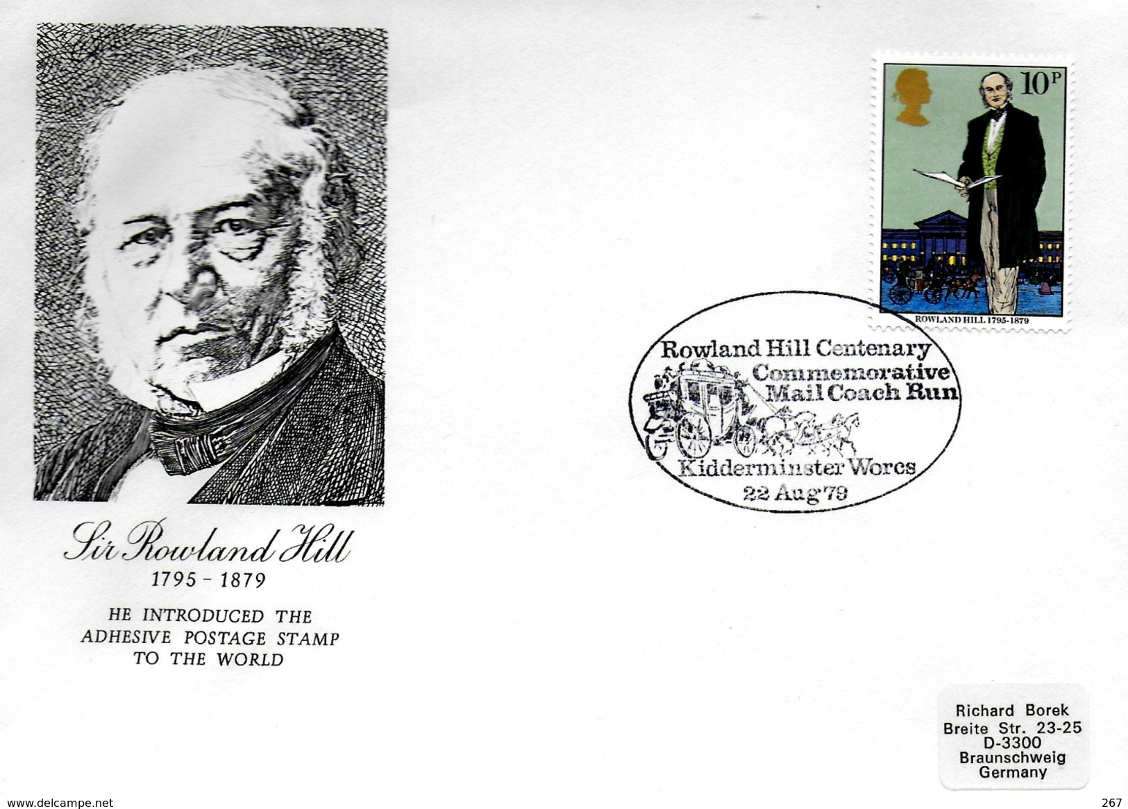 GRANDE BRETAGNE   Lettre  1979 Rolwland Hill Poste - Rowland Hill