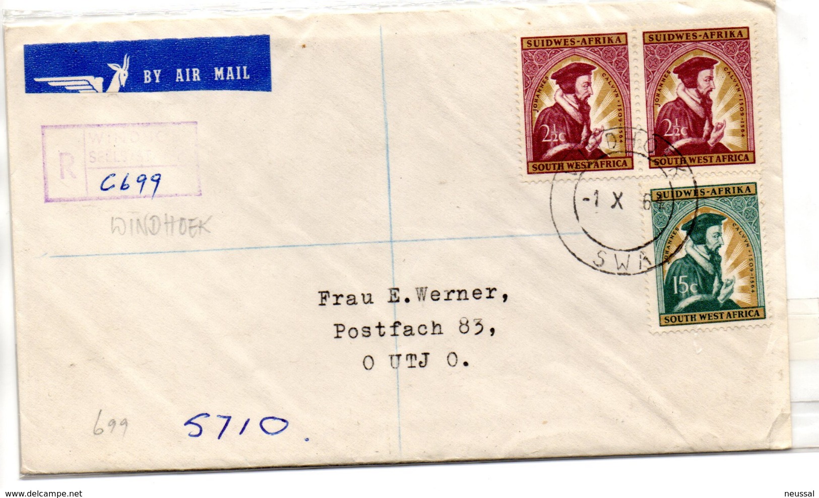 Carta Certificada De 1964 Swa. - Lettres & Documents