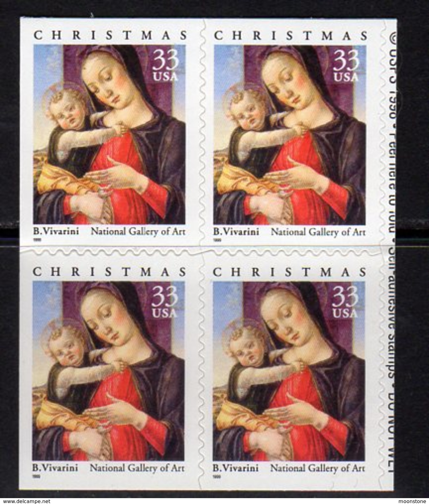 USA 1999 Christmas Madonna & Child Block Of 4, MNH (SG 3696) - Nuovi