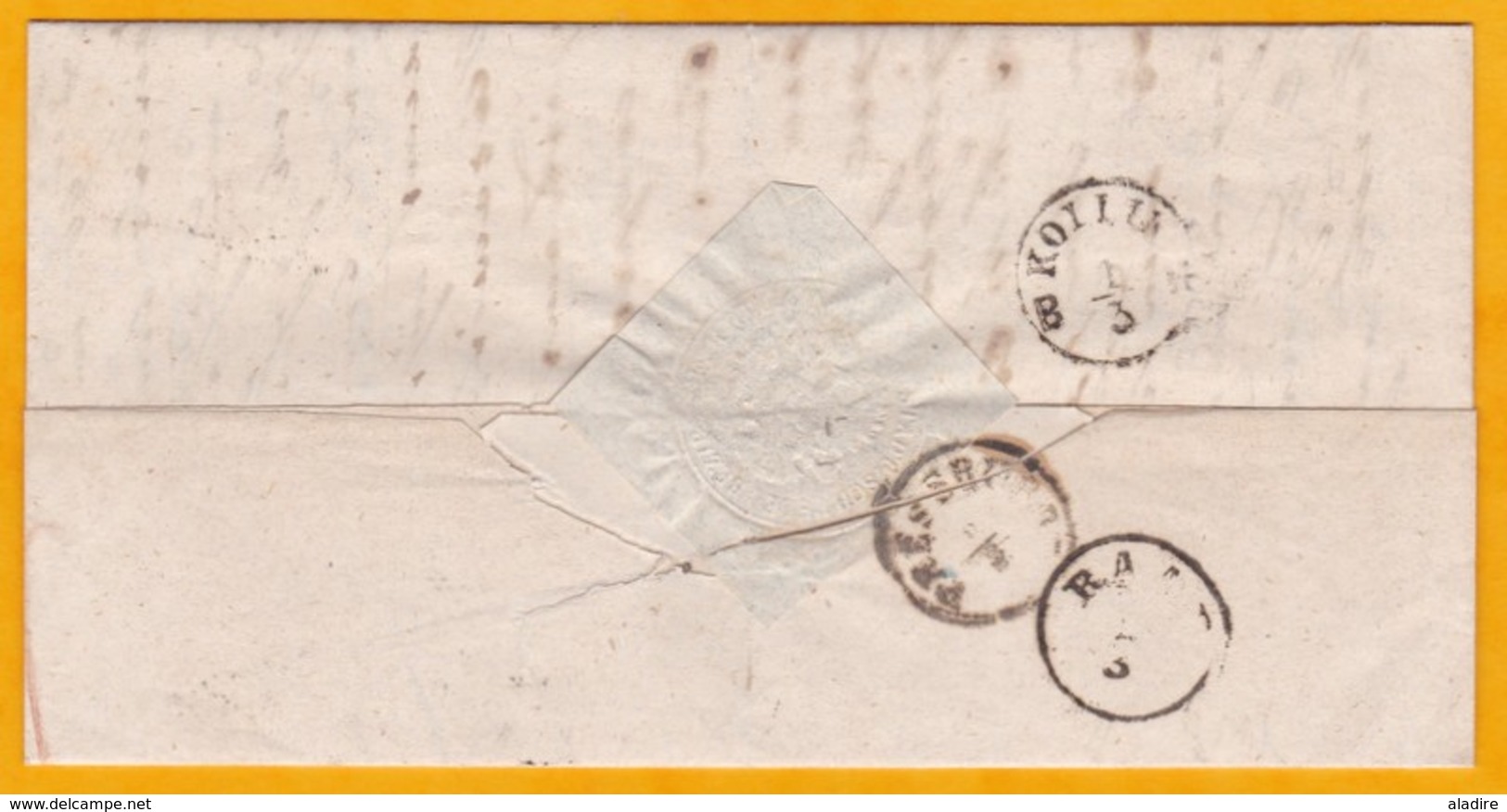 1839 - Lettre Avec Correspondance De JICIN, Aujourd'hui En Rép Tchèque Vers GYOR, RAAB, Auj. En Hongrie - Autres & Non Classés
