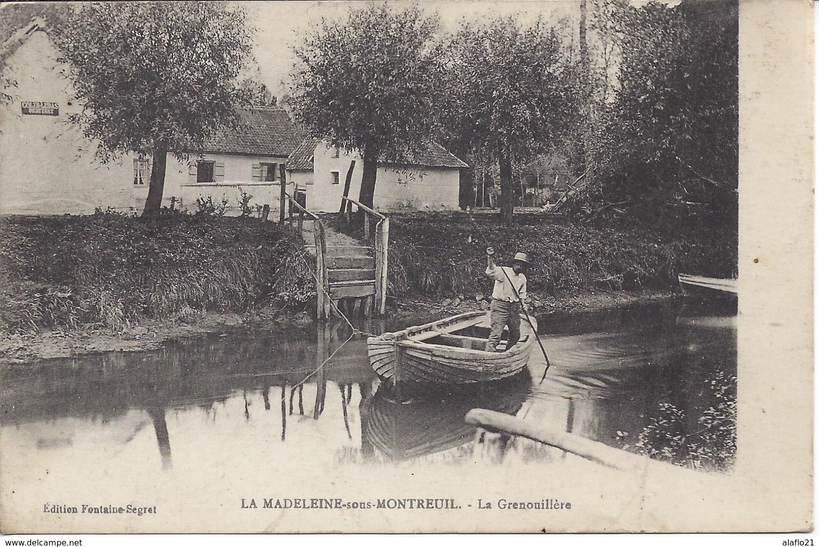 CPA 62 - La Madeleine Sous Montreuil - La Grenoillère - Oblitération Convoyeur Etaples à Arras (2 Scans) - Autres & Non Classés