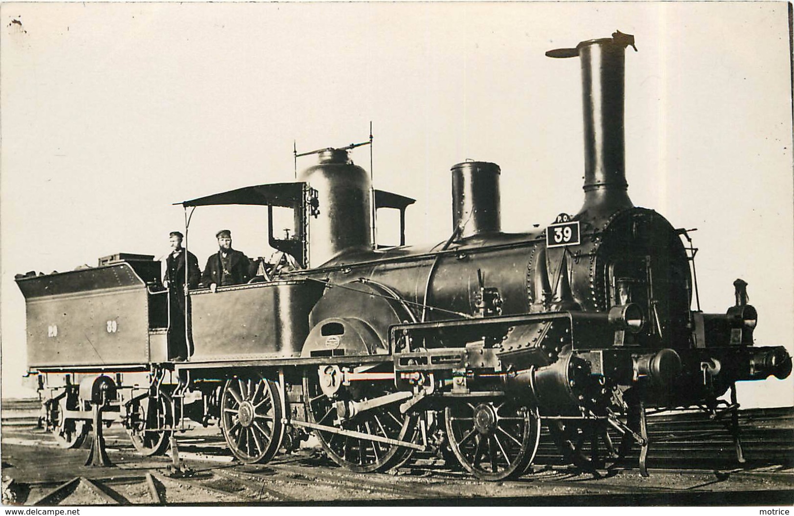 LOCOMOTIVE N°39 Réseau PO (ancien Retirage Photo Format Carte Ancienne). - Trains