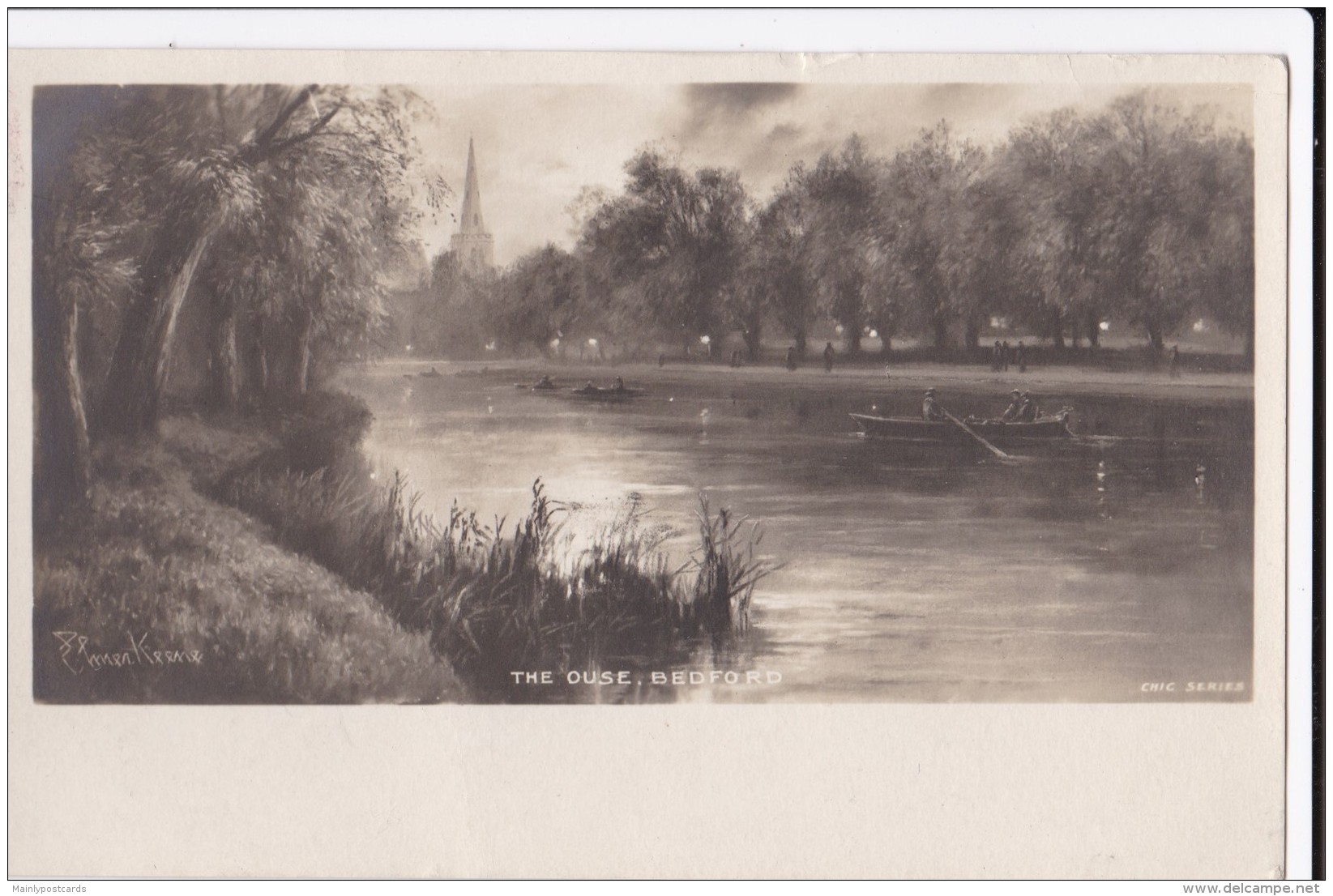 AM73 Elmer Keene Postcard - The Ouse, Bedford - Bedford